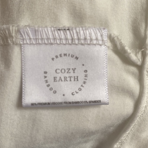 Cozy Earth Bamboo Stretch Knit Kimono Robe Ivory S - Picture 4 of 6